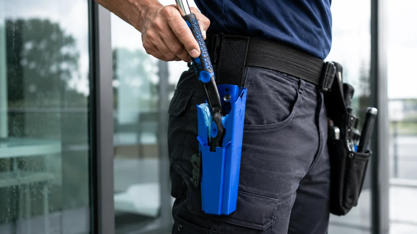 Bucket on a belt for route work