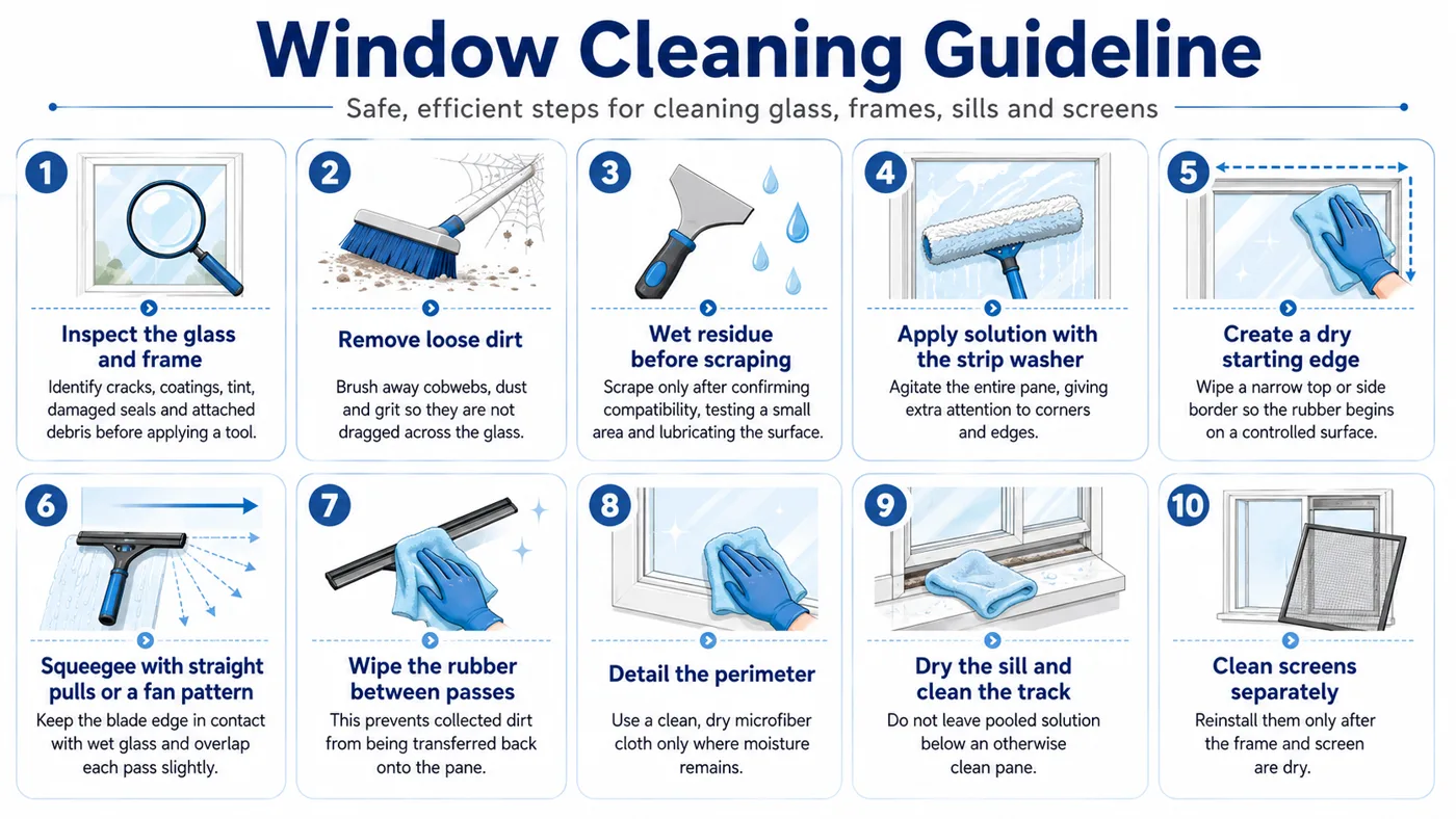 Using window-cleaning tools for better results